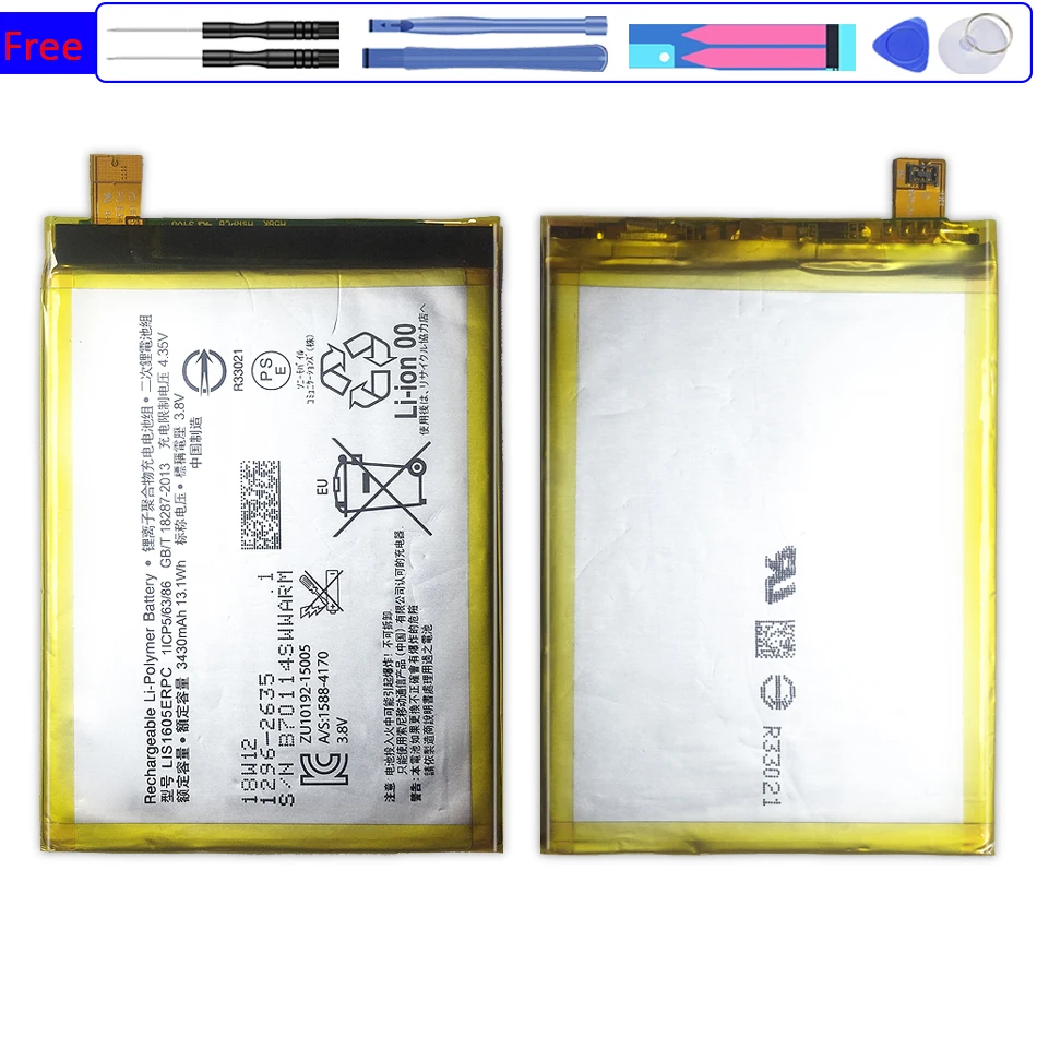 

Replacement Battery For SONY Xperia Z5 Premium Z5P Dual E6853 E6883 Battery LIS1605ERPC 3430mAh with Track Code