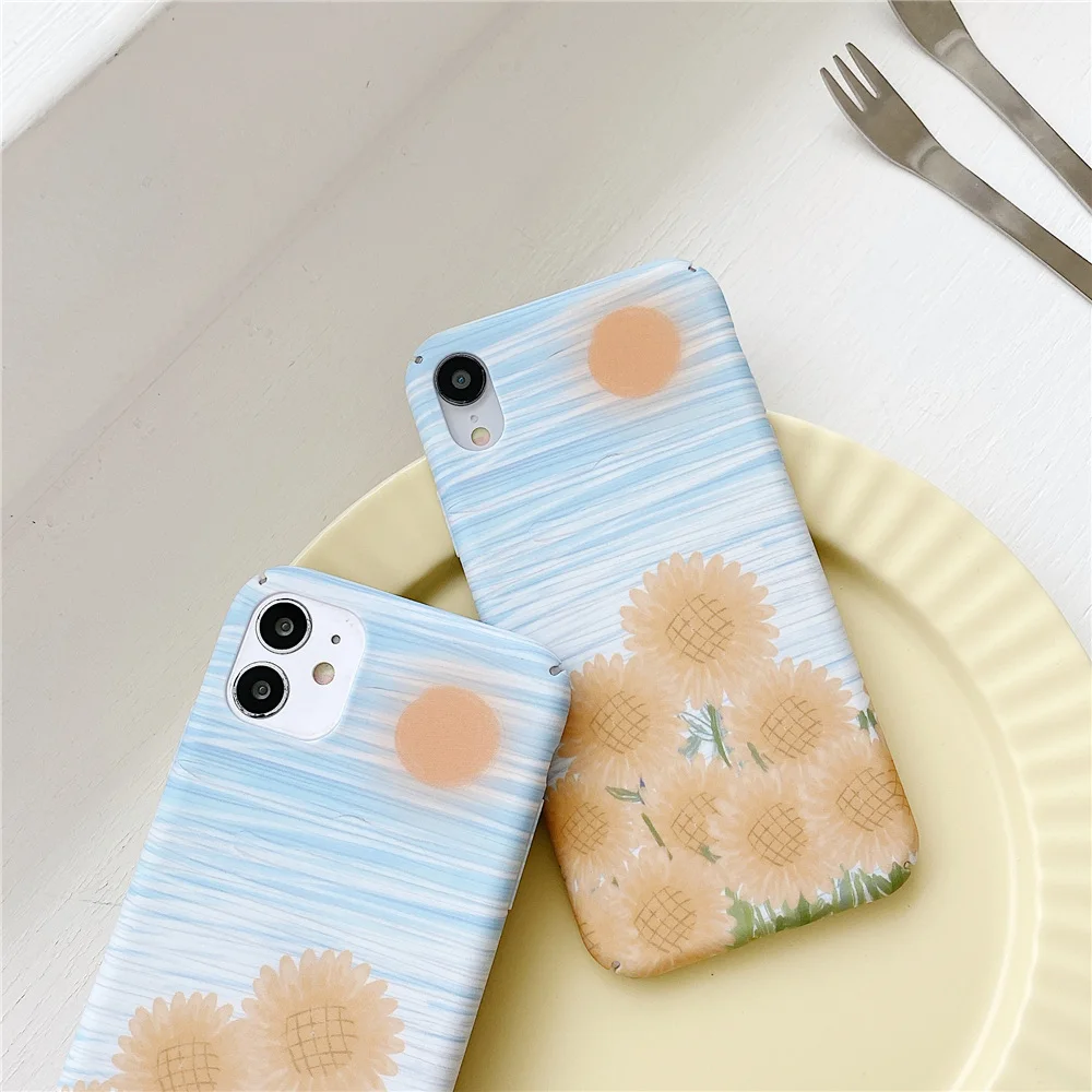 Тонкий чехол с мультяшным цветочным рисунком для HUAWEI P40 MATE 30 PRO NOVA 5I 6 SE HONOR 7C 8A