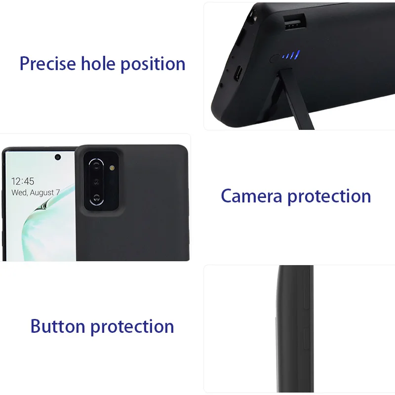 5000/6000 мА/ч чехол для зарядного устройства для samsung Galaxy Note 10 Ультратонкий чехол для зарядки аккумулятора для samsung Note 10 Plus