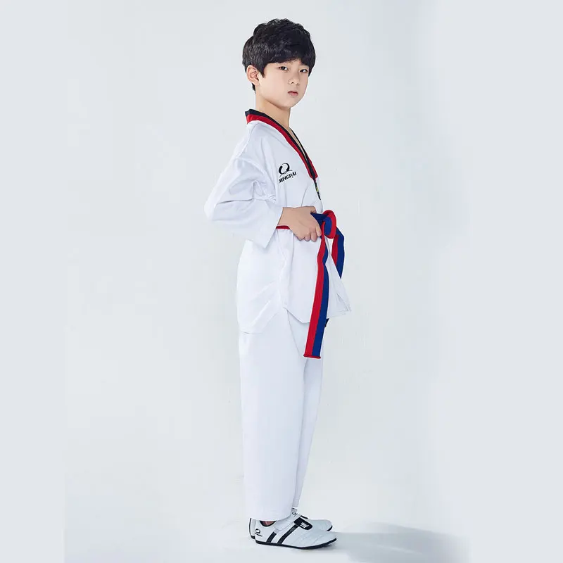GINGPAI профессиональный белый Форма для таэквон платья детей и взрослых униформа TKD