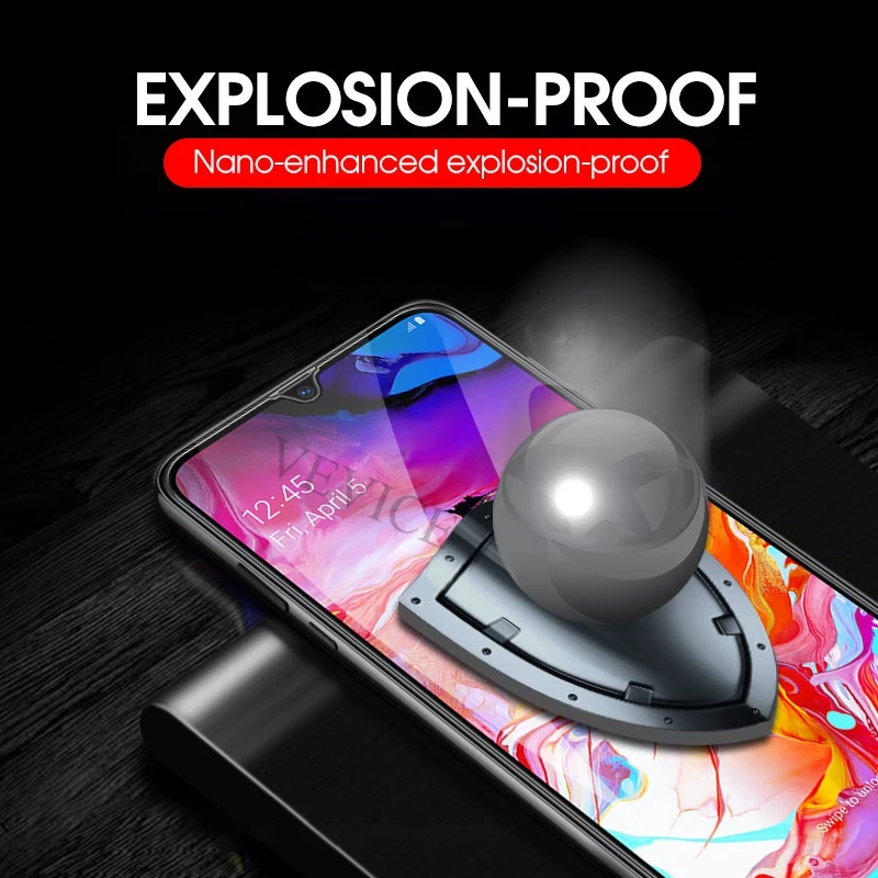 9H полное покрытие из закаленного стекла для Samsung Galaxy A8 2018 Защита от царапин экрана