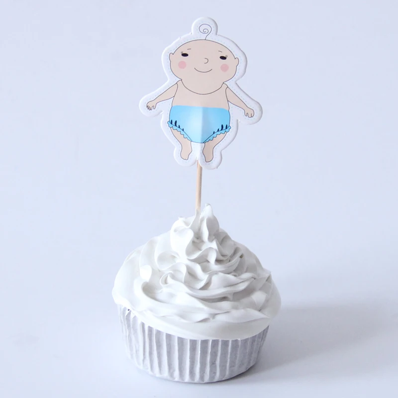 20 шт./лот детский душ кекс верхние пики для мальчиков и девочек вечерние подарки