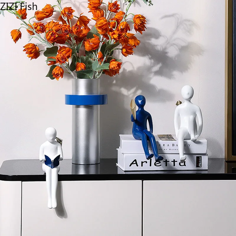 Абстрактные Фигурки статуя оригами журавль Декор персонажи из смолы