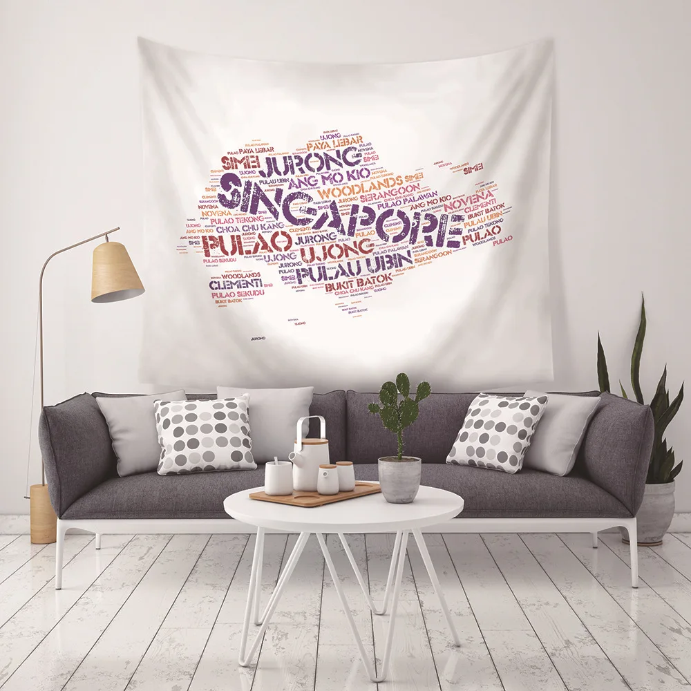 

New Personality Foreign Alphabet Map France Ukraine Map Tapestry