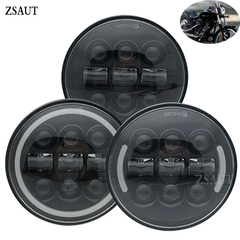 Новинка 2019 черные/хромированные 5 75 дюймовые светодиодные фары 3/4 &quotсветодиодные