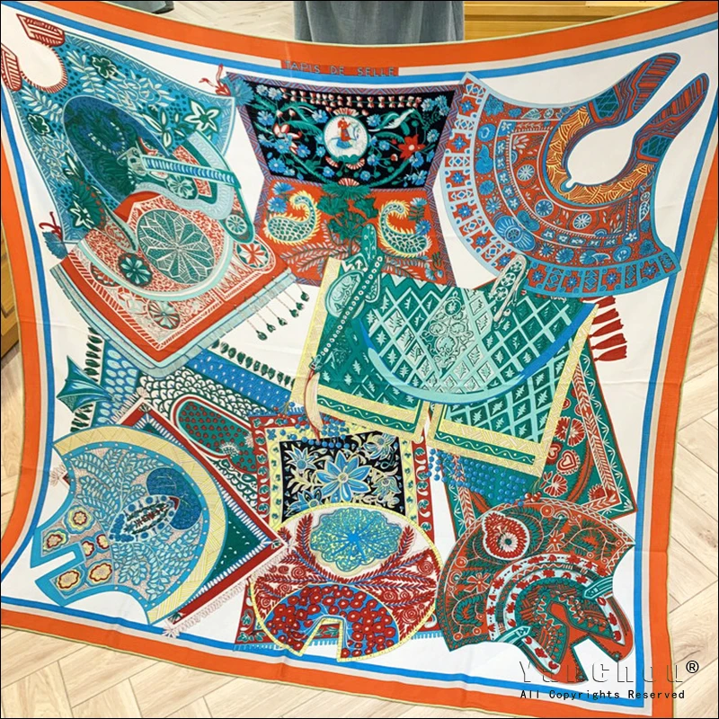 

30% Silk 70% Cashmere Blended Scarf Silk Cashmere Shawl 140 Designer Cashmere Scarf Shawl Stole"Tapis De Selle"