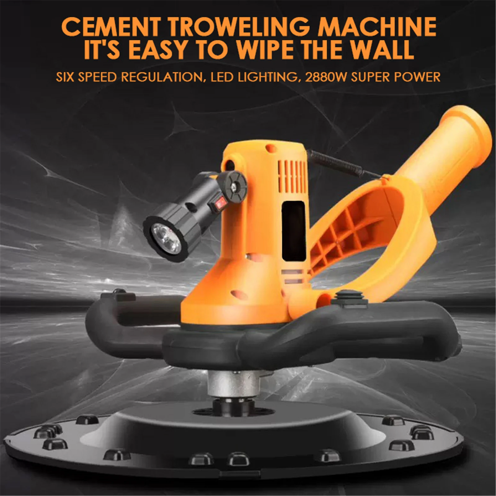

New 1700W Electric Trowel 6 Speed Adjust Wall Smoothing Machine Concrete Cement Mortar Trowel, Adjustable Speed 80-200RPM