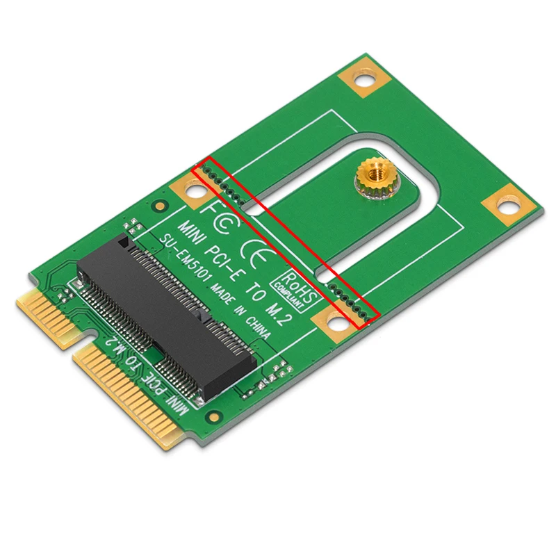 Адаптер Mini PCI-E в M.2 Расширительная карта NGFF Key E интерфейс для беспроводной модуль