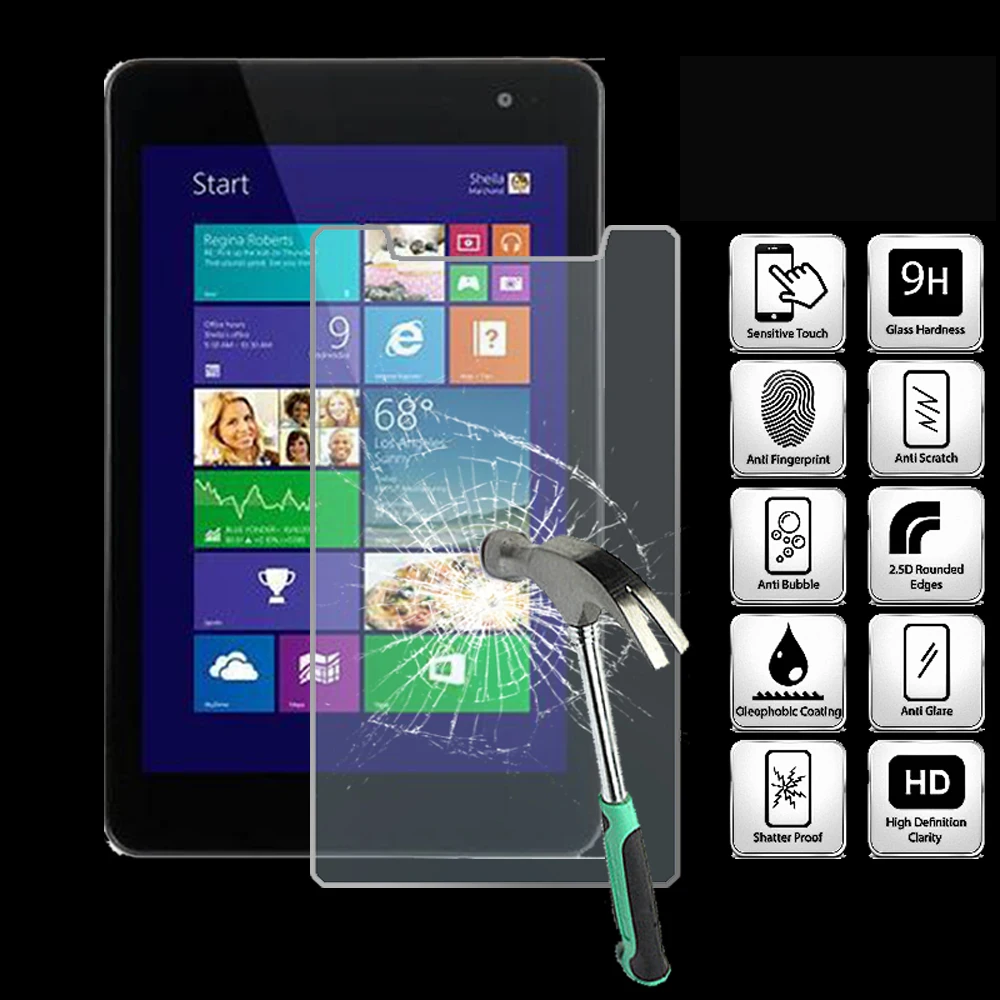 Закаленное защитное стекло для планшета Dell Venue 8 Pro 5830 Взрывозащищенная пленка