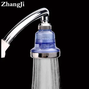 ZhangJi портативная душевая головка для дождя 3-функциональная маленькая верхняя душевая головка для путешествий отеля высокого давления с фильтрующей коробкой белыйсиний