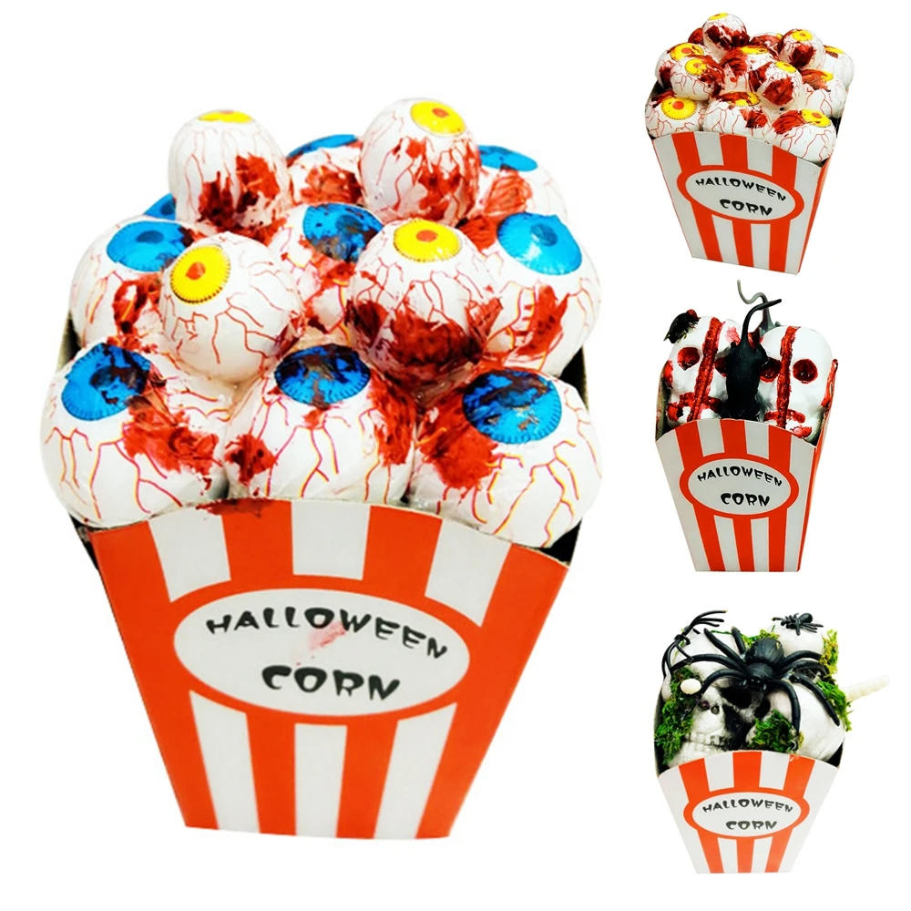 Хэллоуин Моделирование еда жуткий паук мышь кровавая пена глаза ужас попкорн