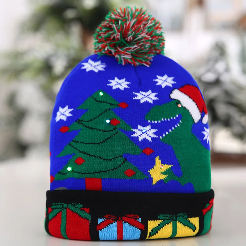 

Christmas Women Knitted Hat Winter Warming Beanie Hats Cap with Ball for Girls Ladies Outdoor XR-Hot