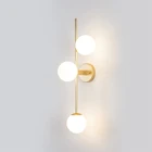 Настенный светильник Magic Bean в скандинавском стиле для гостиной, современный минималистичный длинный стеклянный светильник для спальни, коридора, кабинета, ресторана, коридора, украшение для дома