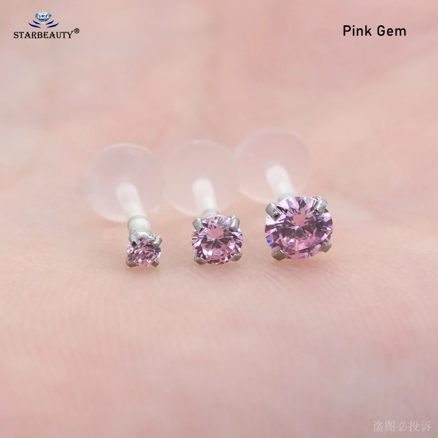 Starbeauty 1 шт. 16G 2/3/4/5 мм прозрачный бар кольцо-гвоздик в нос спираль козелка пирсинг ореха Лабрет, украшение для пирсинга кольцо для губ уха сережки для пирсинга