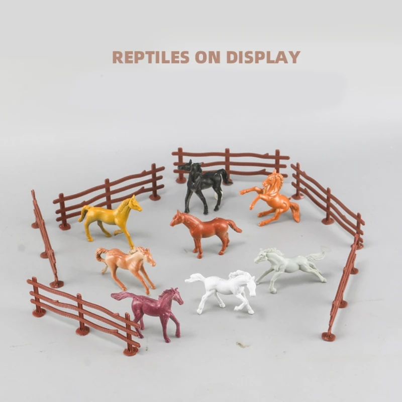 

Small Foal Figure Horses Models Cupcake Cake Topper Party Miniature Kit Horse Toy Set Favor Educational Toy for Kids