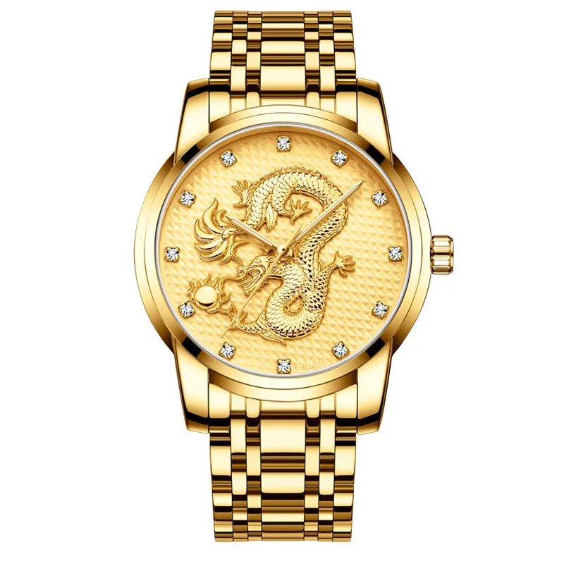 2021 Новый олика изысканный Сталь часы Для мужчин китайской системой Стиль крупный