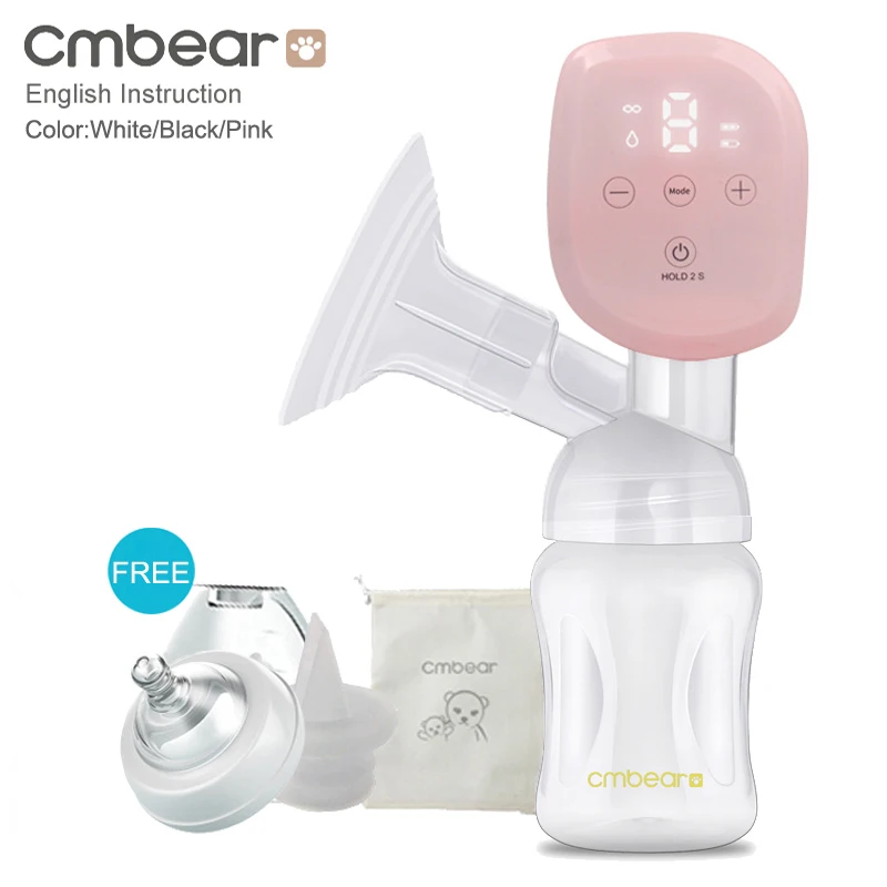 Cmbear все-в-на Интеллектуальный ЖК-дисплей USB молокоотсос для грудного вскармливания ребенка безболезненный мощный Электрический молокоотсос бутылочка