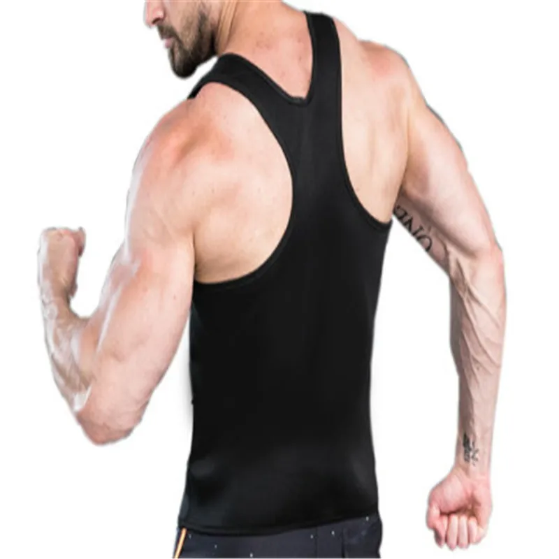 

Men's Running Vest Slimming Zipper Neoprene Sweat Shirt Gym Fitness Trainning Sportswear Male Compression Slim Vest Bodybuliding