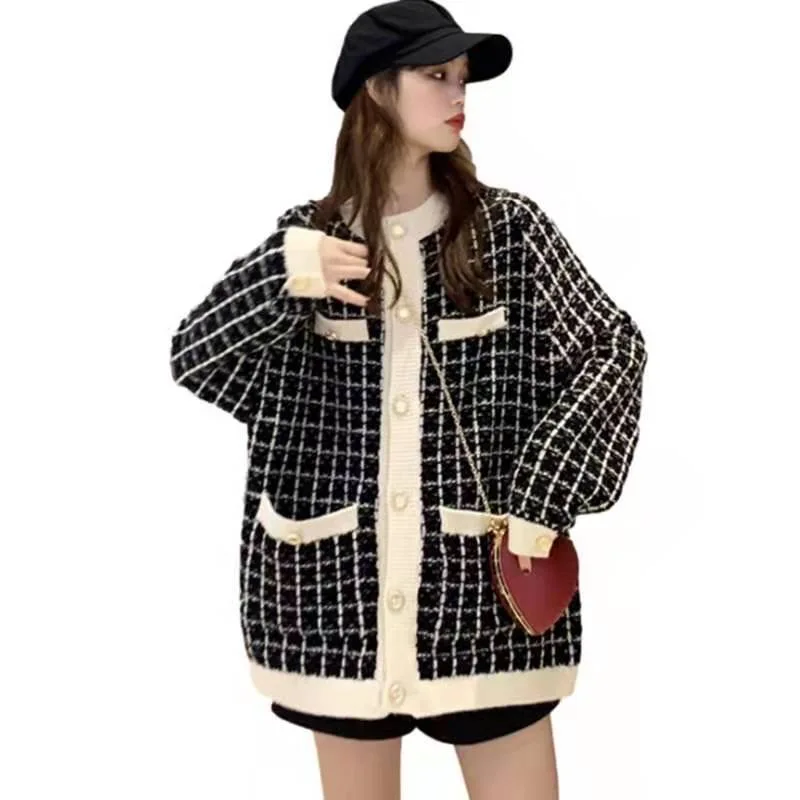 

Women Sweaters Cardigan Knitted Loose Casual Sweater Autumn Thick Women Clothing Cardigans Students Sweaters Ins Women Coat