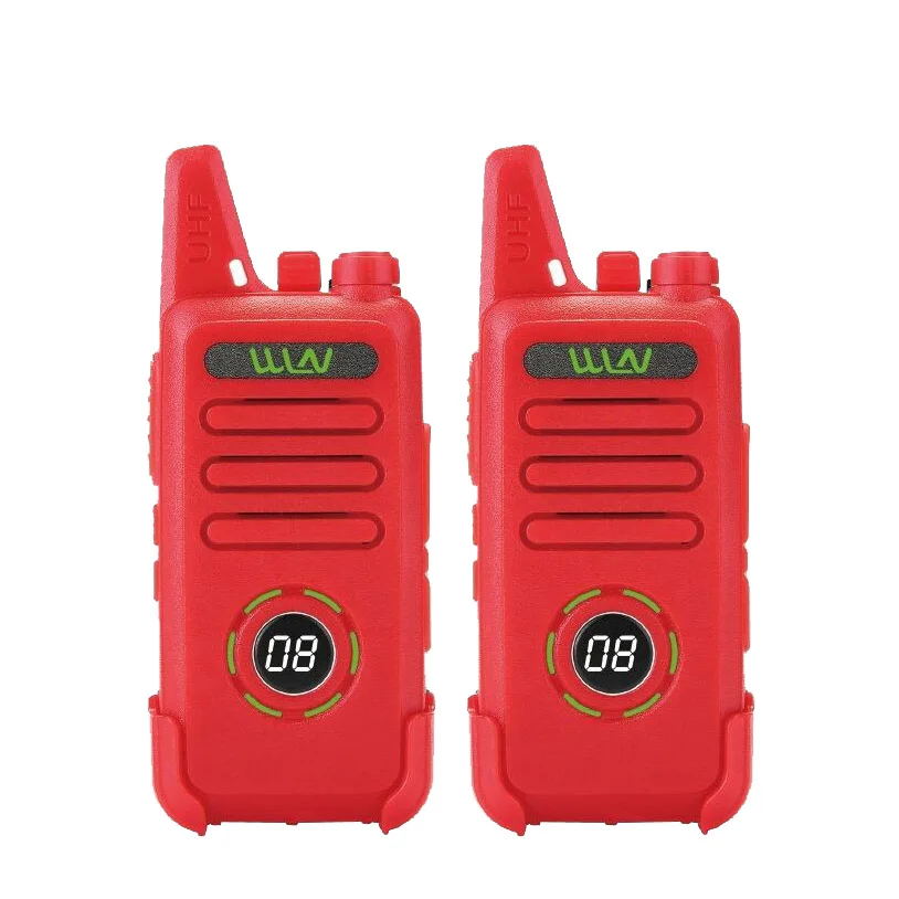 Red 2 шт. WLN KD-C1 Plus мини рация UHF 400-470 МГц с 16 каналов двухстороннее радио FM трансивер KD-C1plus - Цвет: Red