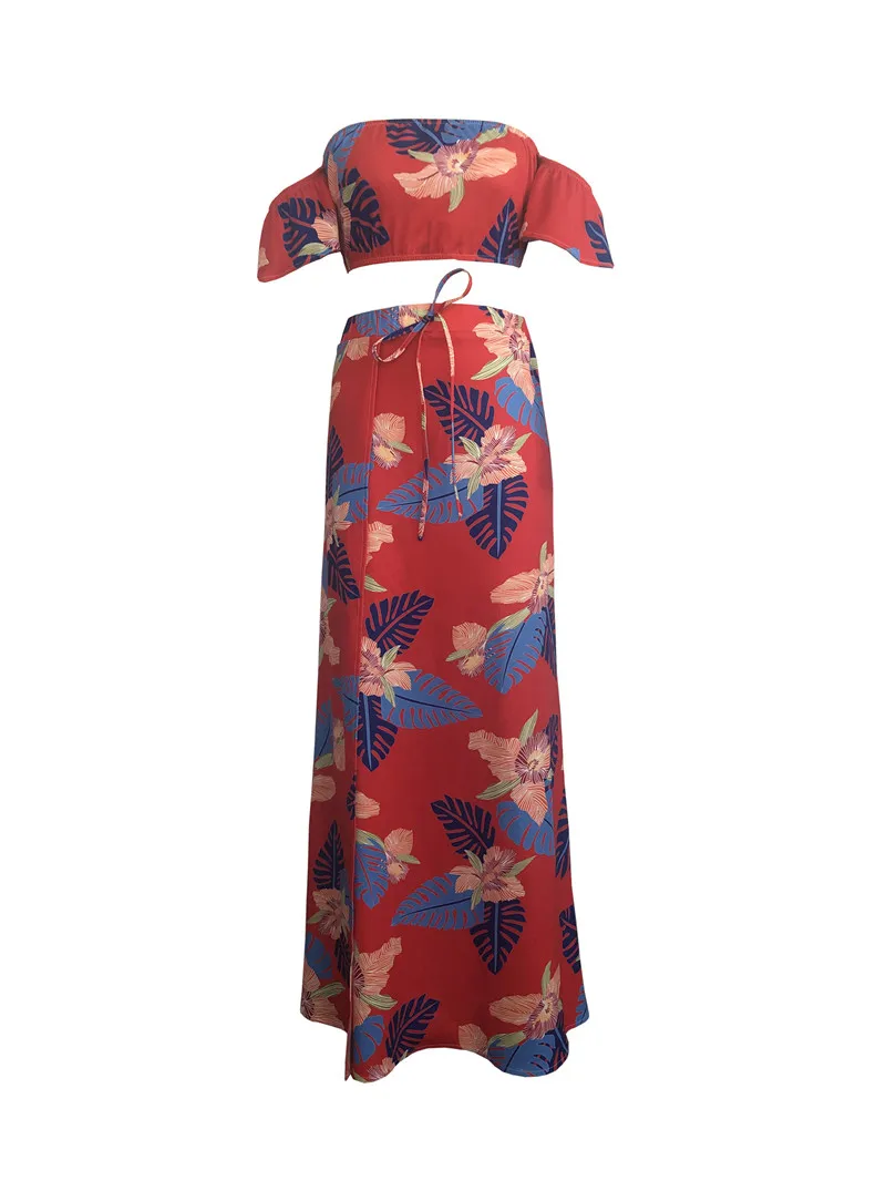 Платье женское длинное с цветочным принтом пикантный пляжный сарафан в стиле