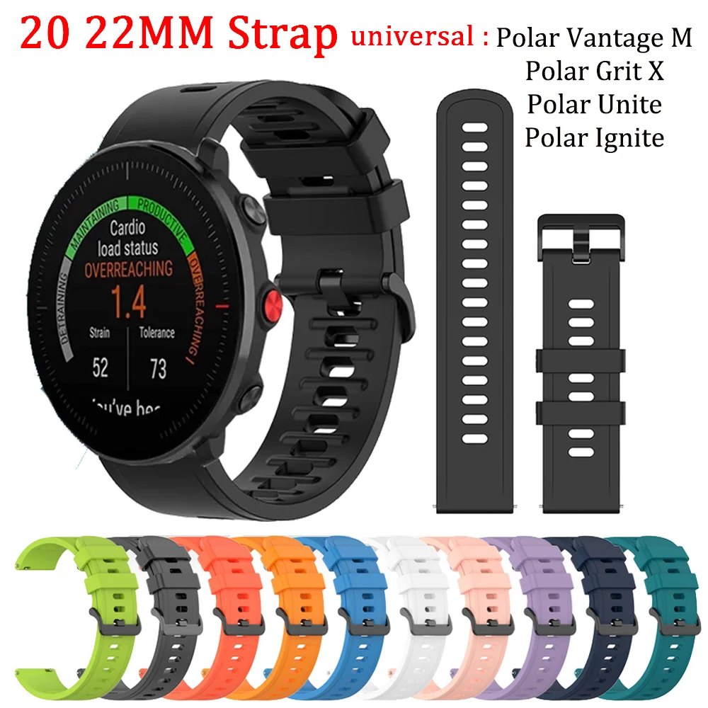Ремешок для умных часов polar Vantage M Band Correa универсальный силиконовый ремешок Polar ignite