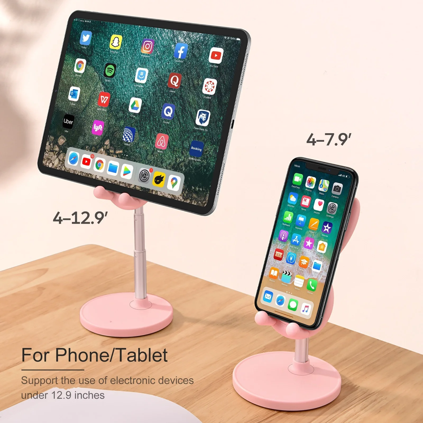 scy cute bunny phone holder desktop cell phone stand height angle adjustable for iphone ipad tablet free global shipping