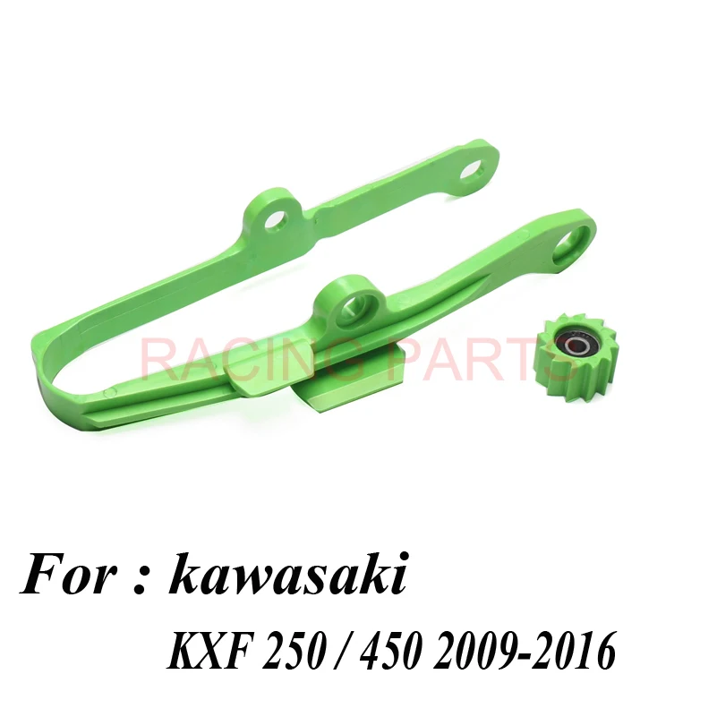 

Motorcycle Green Chain Slider Guide Swingarm Roller For KAWASAKI KXF250 KXF450 KX250F KX450F KXF 250 450 2009-2016 KX 250F 450F