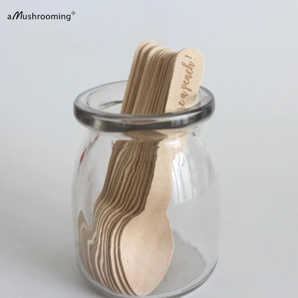 1000x Ipersonalized ce кремовые ложки палочки десертные Мини Деревянные вы персик можно