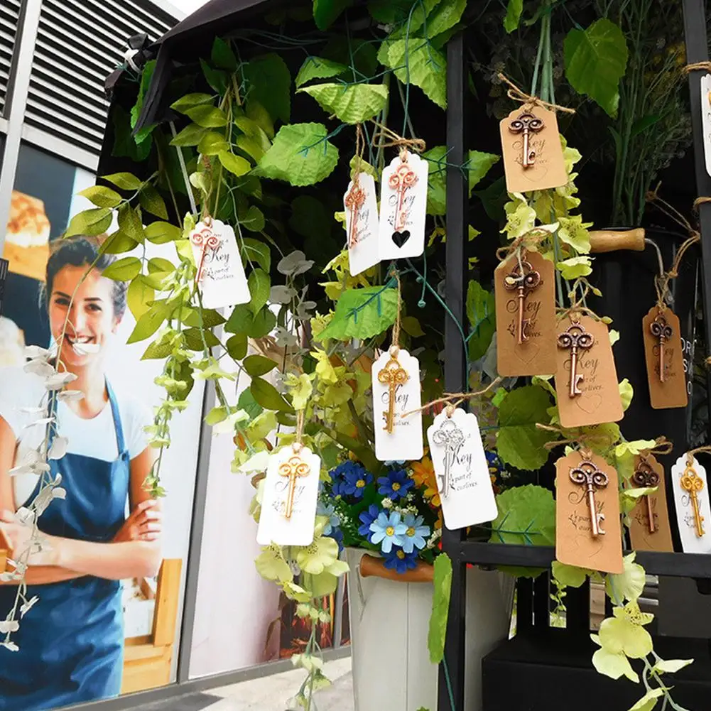 10 компл. Творческий простой ретро Ключ форма бутылки кулон с биркой для вечерние