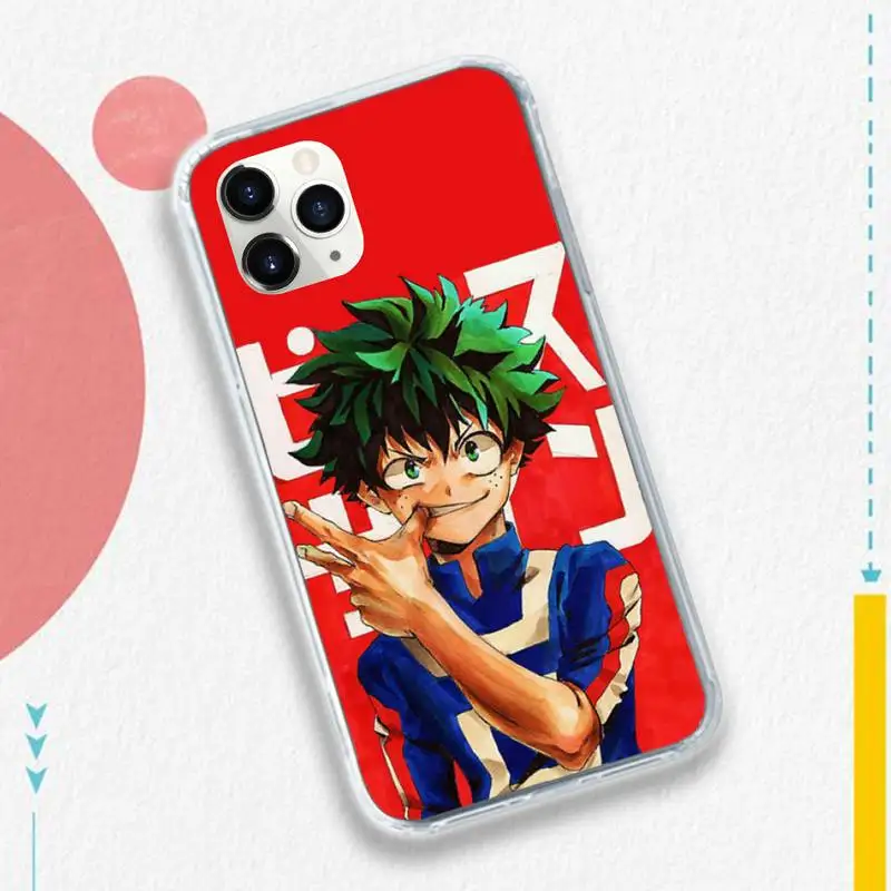 

Deku Izuku Midoriya My Hero Academia anime Phone Case for iPhone 11 12 pro XS MAX 8 7 6 6S Plus X 5S SE 2020 XR