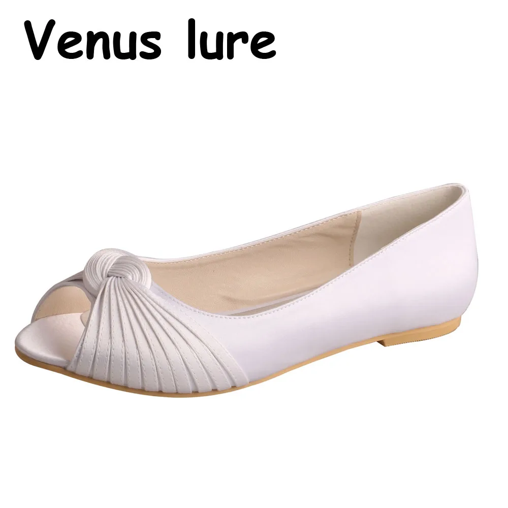 Скидка свадебные туфли на плоской подошве с открытым носком женская повседневная обувь|Обувь без каблука| |