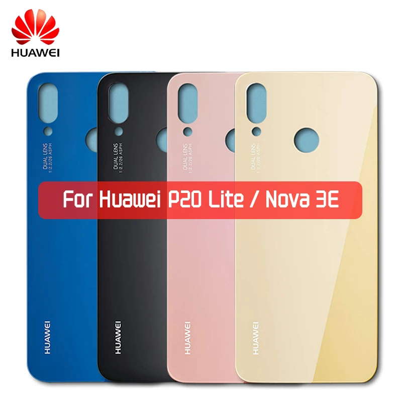 Huawei Задняя крышка батареи Стекло с объективом камеры для P20 Lite Nova 3e задняя дверь корпус панель Замена крышки