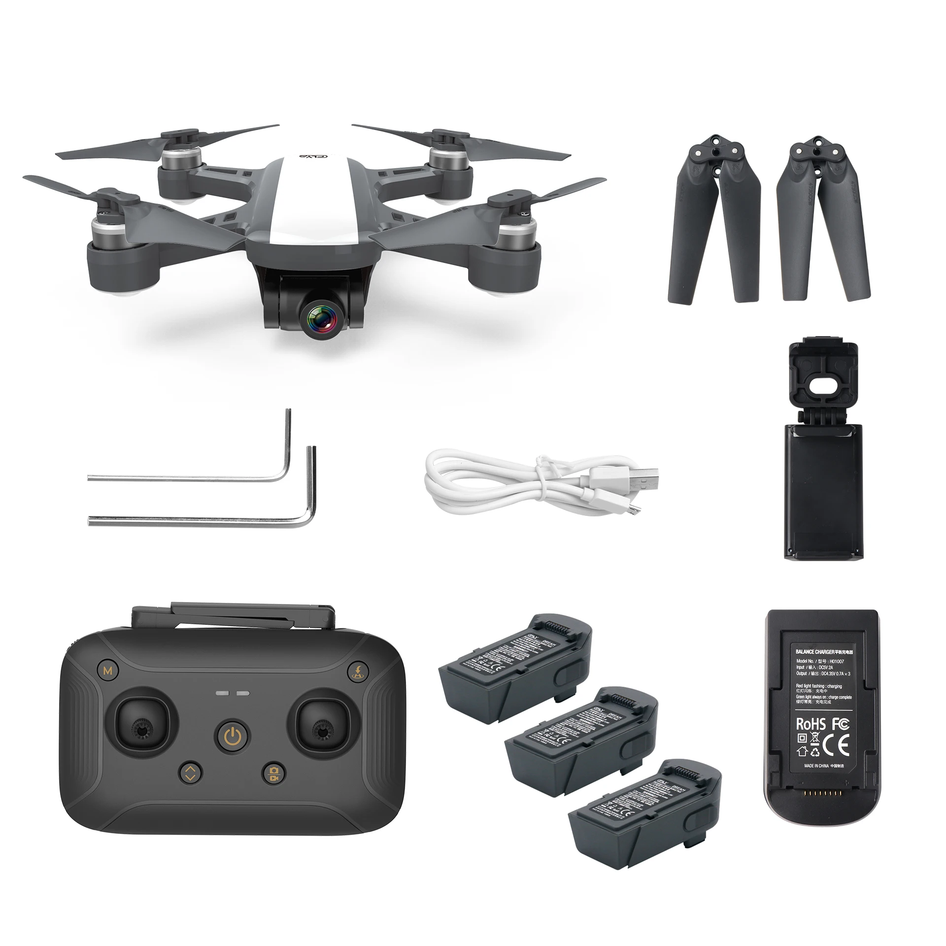3 Batteries Kit Дрона с дистанционным управлением 4K gps Дрон C-FLY мечта HD Камера, беспилотные летательные аппараты с 1 км с видом от первого лица 2 Ось Gimbal 15 минут полета RTF квадрокоптером дроном комплект аксессуаров - Цвет: 3 Batteries Kit