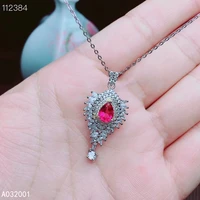 kjjeaxcmy fine jewelry natural pink topaz 925 sterling silver women pendant necklace chain support test classic
