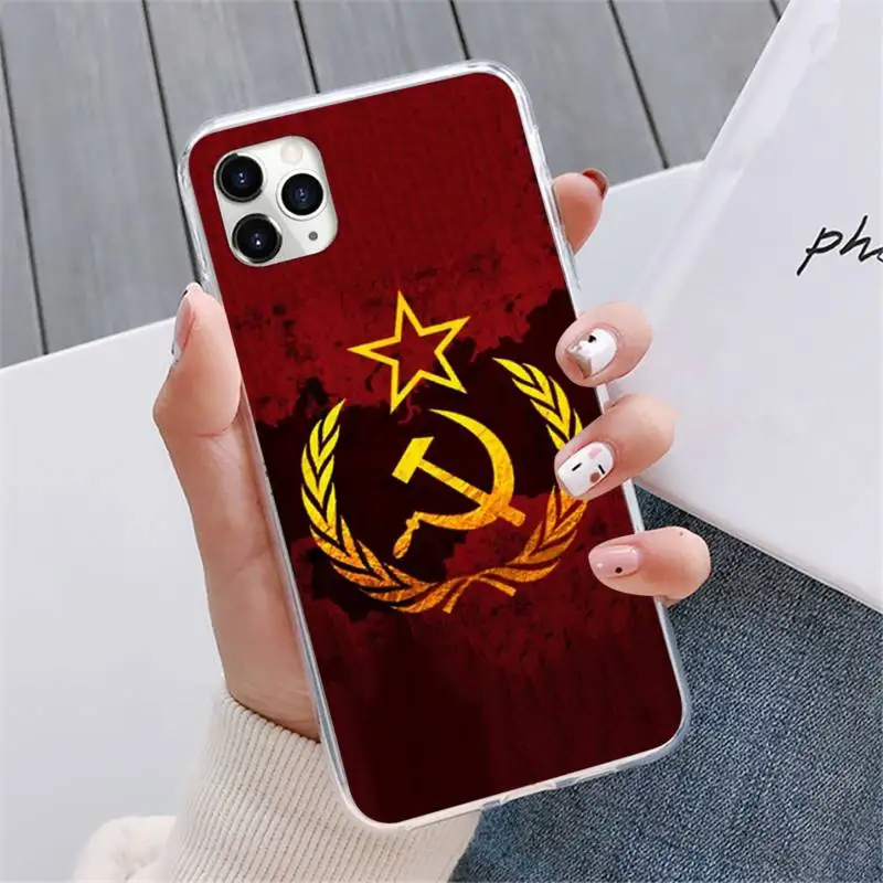 

Soviet Union USSR Flag Phone Case For iphone 12 5 5s 5c se 6 6s 7 8 plus x xs xr 11 pro max mini