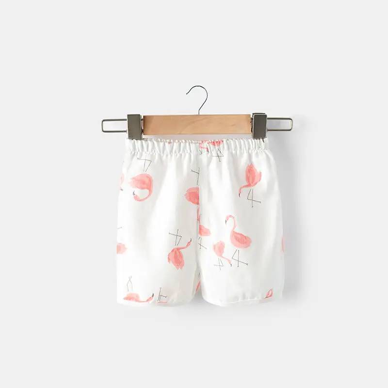 

Children's Summer Cotton Gauze Pants Cute Print Baby Shorts Boys Girls Baby Thin Shorts 0-3 Years Old Beach Shorts Summer Cloth