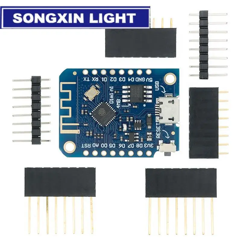WeMos D1 Mini Pro V3.0 NodeMcu 4MB/16MB bytes Lua WIFI Internet of Things Development board based ESP8266 CH340G Nodemcu V2 | Электронные