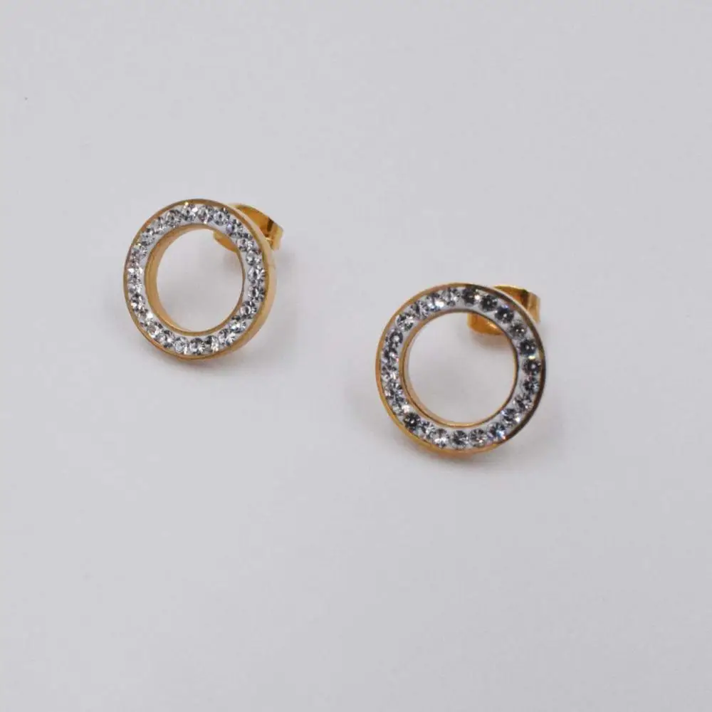 Дубай золотого цвета Кристалл Ожерелье Браслет из серьги набор горный хрусталь