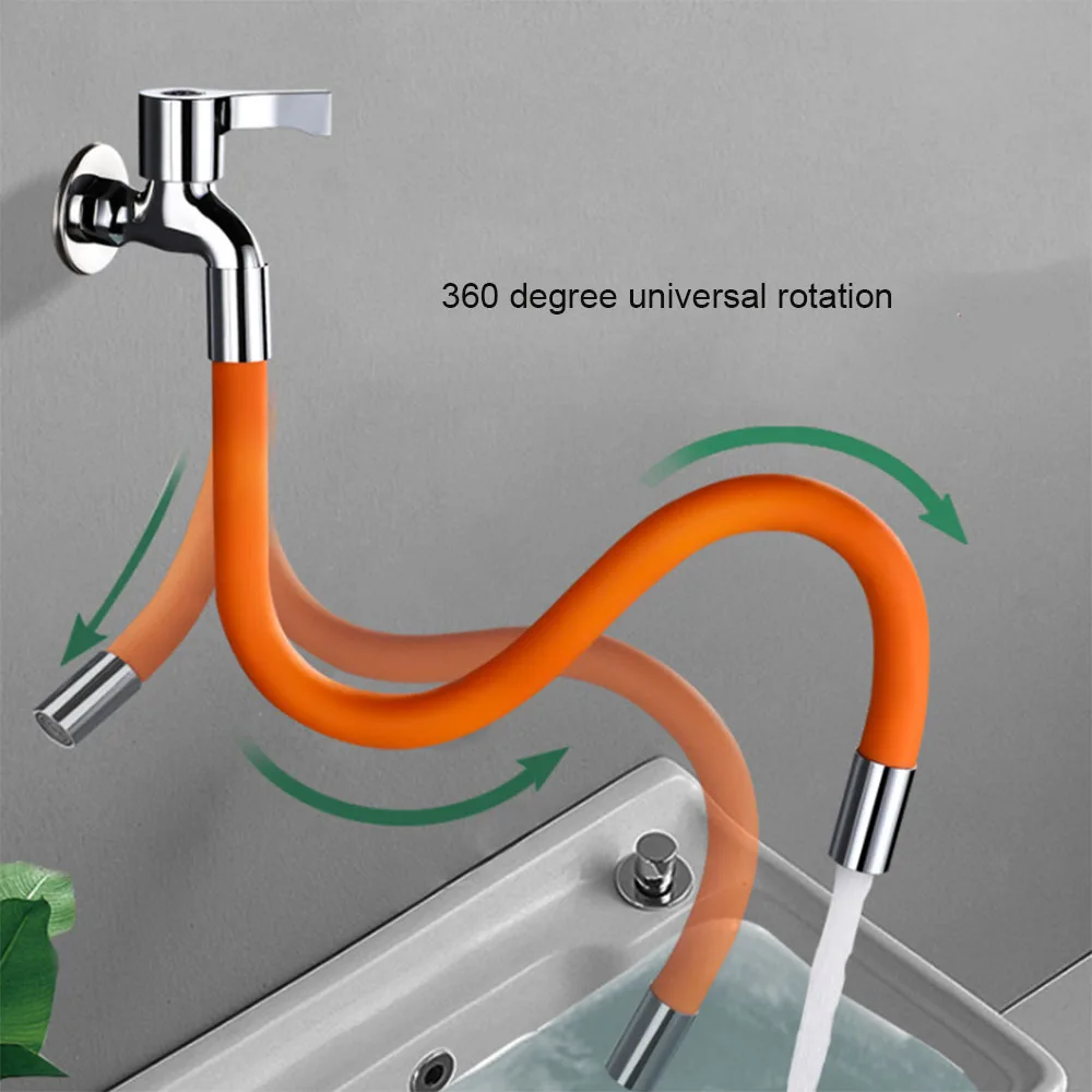 

Universal Extension Tube 360-Degree Rotating Faucet Lengthening Extender 30cm Silicone Lengthening Extension Pipe