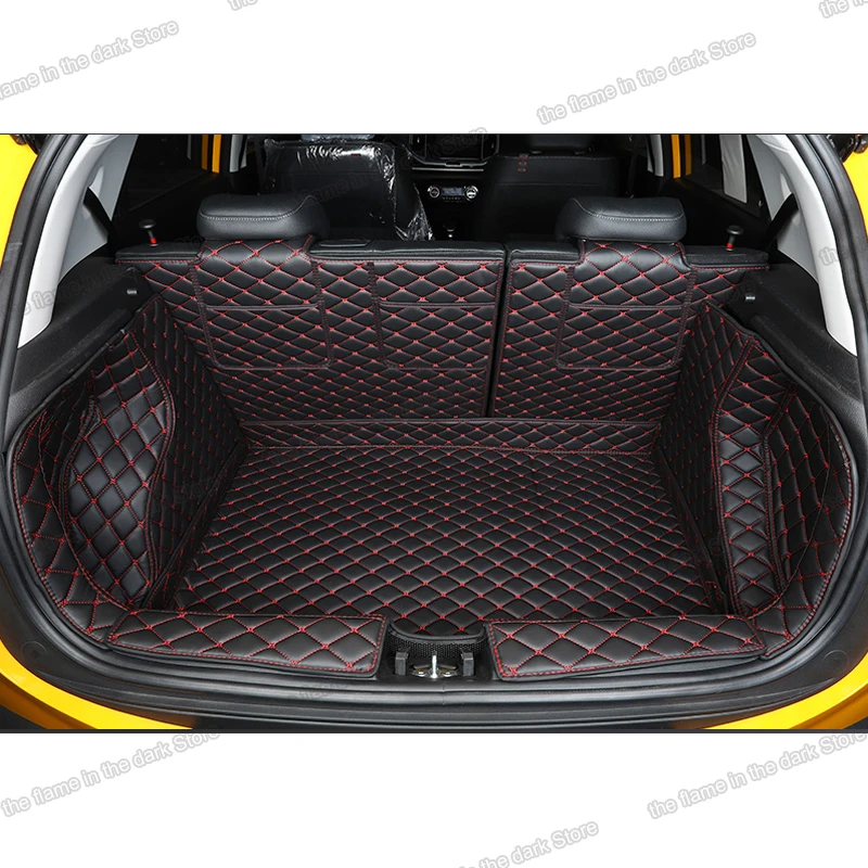

Leather Car Trunk Mat Cargo Liner for kia stonic kx1 rear boot cover accessory seat 2017 2018 2019 2020 2021 2022 interior auto