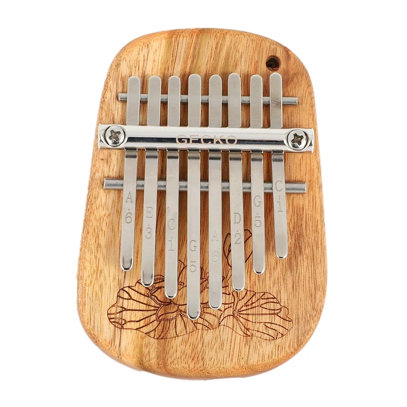 Мини-клавиатура Kalimba 8 клавиш лотос камфора дерево красное фортепиано клавиатура