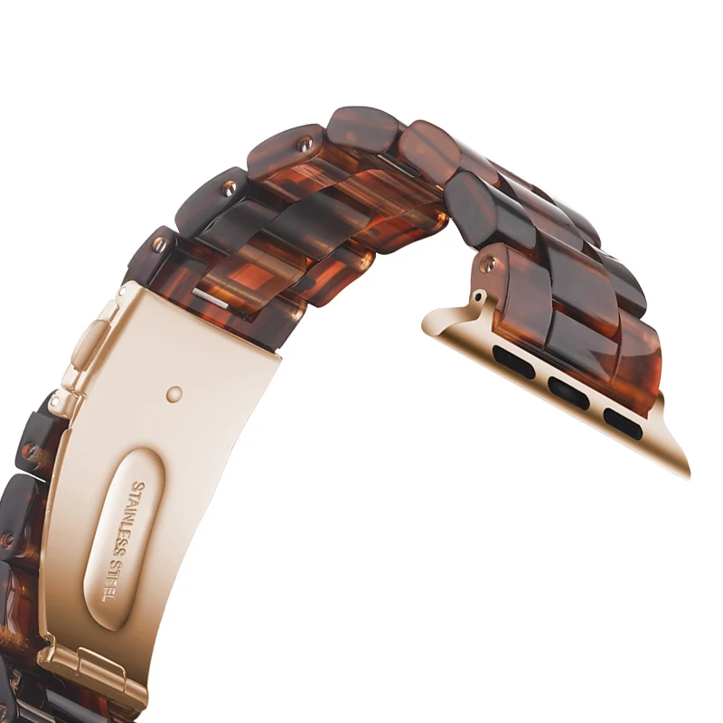 Resin Strap For Apple Watch band 40mm 44mm 38mm 42mm 41mm 45mm watchband smartwatch bracelet iWatch series 7 6 5 4 3 band