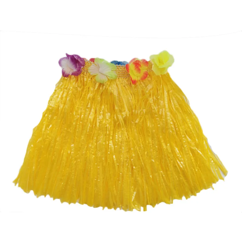 Женское платье из пластикового волокна дешевый костюм юбка Hula с цветами 30 см/40
