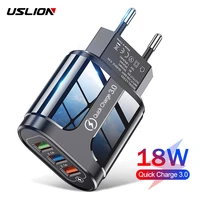 uslion 3 usb fast charger quick charge 3 0 wall mobile phone tablet chargers for iphone 12 samsung xiaomi charging charger