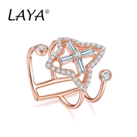 laya real 925 sterling silver fashion new style high quality zircon irregular designer for women birthday party jewelry gift