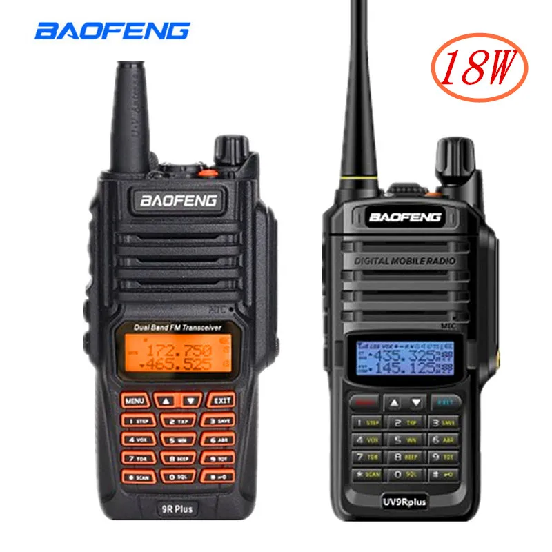2 шт. 18 Вт UV 9R плюс Водонепроницаемый иди и болтай Walkie Talkie “иди Портативный CB Ham