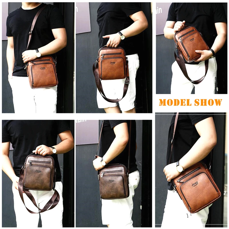 Мужские кросс боди сумки jeep buluo комплект оранжевая заплечная сумка и кошелек из