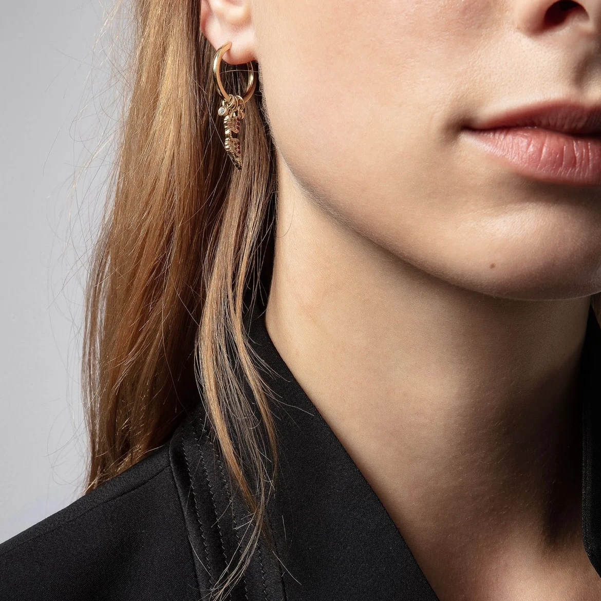 Модные кольца 2021 красочные серьги-кольца с бриллиантами золотое покрытие