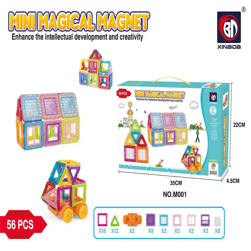 

Mini Size Transparent Magical Construction DIY Magnetic Tiles Magnetic Building Blocks Magnetic Tiles Toys For Kids